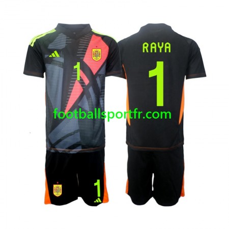 Tenue Espagne David Raya 1 Gardien Enfant Exterieur UEFA Euro 2024 Maillot de Foot
